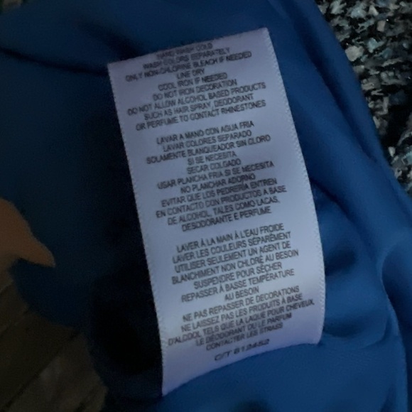 🆕 Taylor Ocean Blue Tweed Mini Dress Petite 12P Party Cocktail Wedding Guest - Picture 12 of 12